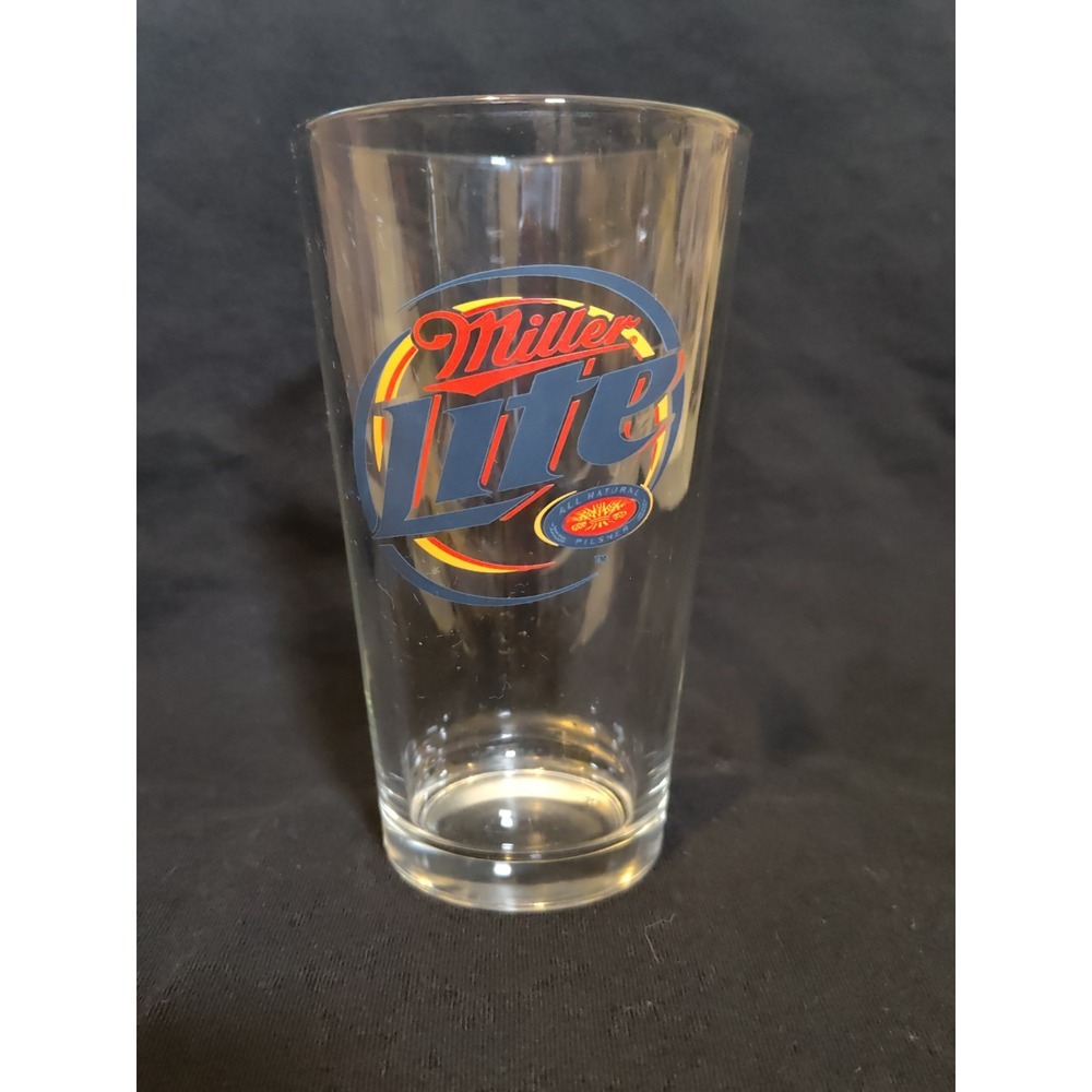 Vintage Miller Lite 16 oz Pint Beer Glass